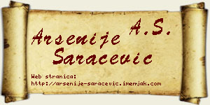 Arsenije Saračević vizit kartica